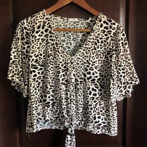 Leopard Crop Blouse